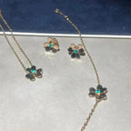 ¡®Lumi¡¯FRIVOLE  FLOWER MALACHITE EARRINGS