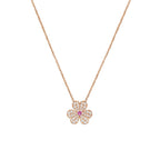 Lumi® FRIVOLE ROSÉGOLD BLUMEN-DIAMANT-HALSKETTE