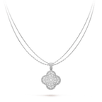 Lumi® CLOVER 25MM SILBER VOLLBEDICHTE GROSSE KLEE-HALSKETTE