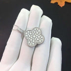 Lumi® CLOVER 25MM SILBER VOLLBEDICHTE GROSSE KLEE-HALSKETTE