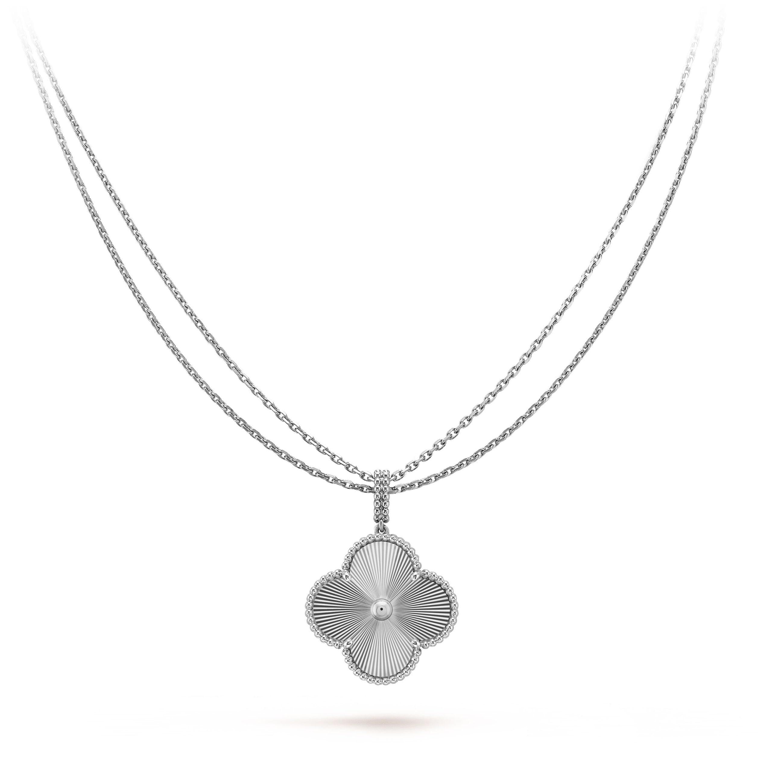 Lumi® CLOVER 25MM SILBERNE GROSSE KLEE-HALSKETTE