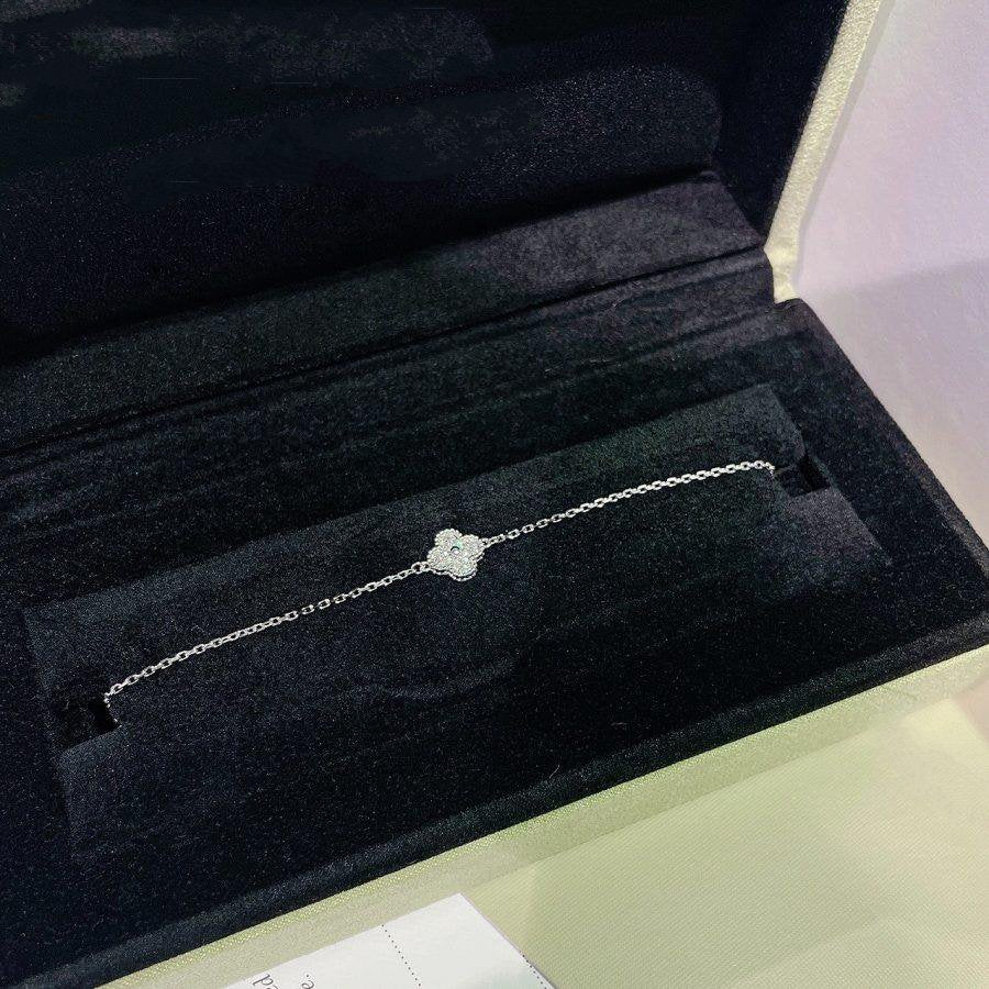 ¡®Lumi¡¯CLOVER  SINGLE FLOWER BRACELET SILVER