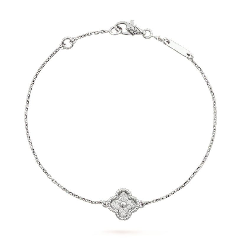 ¡®Lumi¡¯CLOVER  SINGLE FLOWER BRACELET SILVER