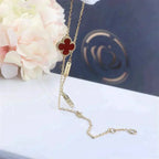 ¡®Lumi¡¯CLOVER  CARNELIAN SINGLE FLOWER BRACELET