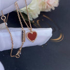 ¡®Lumi¡¯SWEET CLOVER CARNELIAN HEART NECKLACE