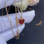 ¡®Lumi¡¯SWEET CLOVER CARNELIAN HEART NECKLACE