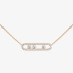 [Imperial]  Move Pave_ Rose Gold Diamond Necklace