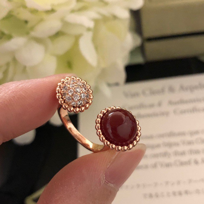 ¡®Lumi¡¯PERLEE COULEURS DIAMOND ROSE GOLD BETWEEN THE FINGER RING
