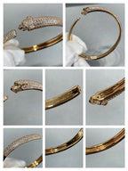 ¡®Lumi¡¯PANTHERE FULL DIAMOND OPEN BRACELET