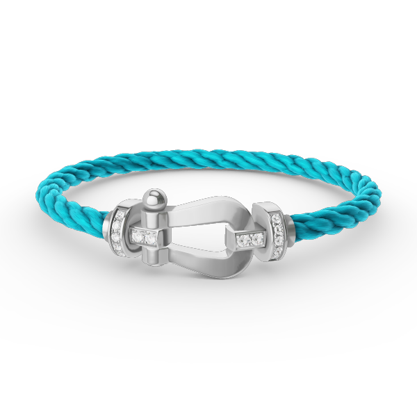 ¡®Lumi¡¯FORCE LARGE HORSESHOE HALF DIAMOND BRACELET SILVER