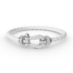 ¡®Lumi¡¯FORCE LARGE HORSESHOE FULL DIAMOND BRACELET SILVER